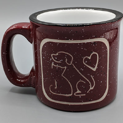 Dog  & Cat Ouline with Heart and Border.