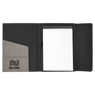 7x9 Leatherette Notepad With Flap